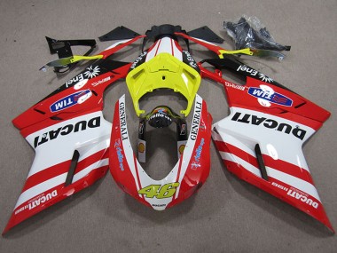 Carenados Moto Ducati 1198 2007-2014 - Blanco Amarillo Rojo Generali 46 Fabricantes
