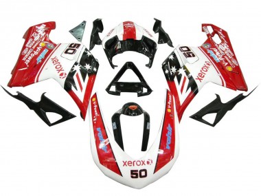 Carenados Moto Ducati 848 1098 1198 2007-2014 - Blanco Rojo Negro Brillante Valsir Xerox 50 Fabricantes