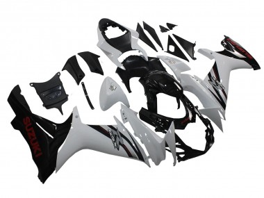 Carenados Moto Suzuki GSXR 600/750 2011-2024 - Blanco Negro Brillante Fabricantes