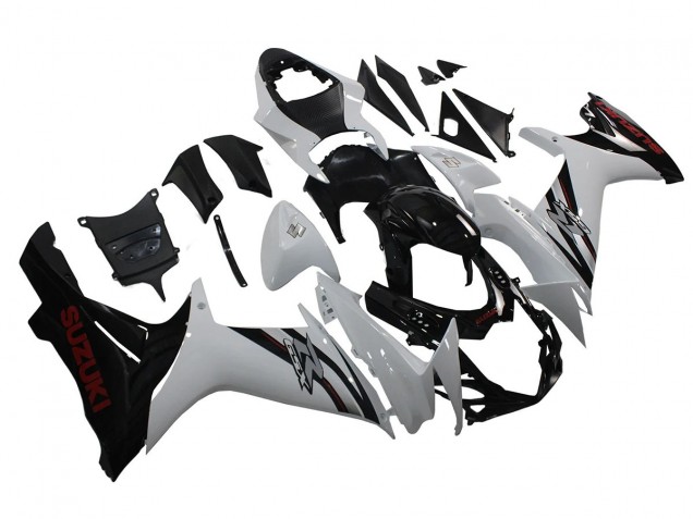 Carenados Moto Suzuki GSXR 600/750 2011-2024 - Blanco Negro Brillante Fabricantes