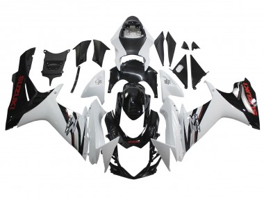Carenados Moto Suzuki GSXR 600/750 2011-2024 - Blanco Negro Brillante Fabricantes