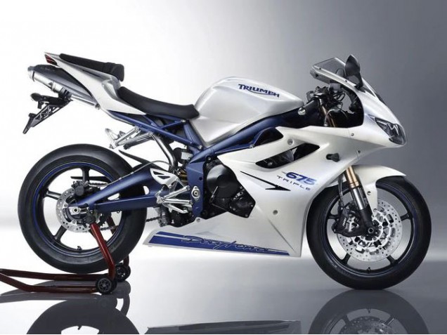 Carenados Moto Triumph Daytona 675 2006-2008 - Blanco Azul Fabricantes