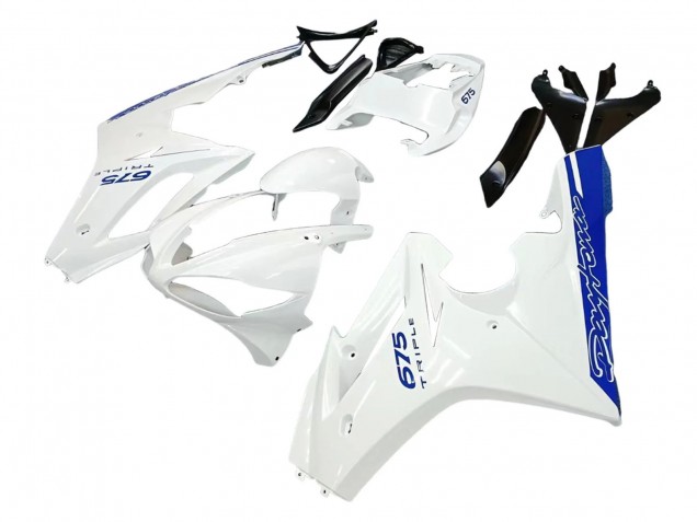 Carenados Moto Triumph Daytona 675 2006-2008 - Blanco Azul Fabricantes