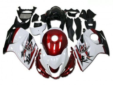 Plástico GSXR 1300 Hayabusa 08-19 - Blanco Rojo